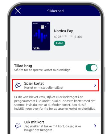 spær kort nordea|Oftest stillede spørgsmål til kort 